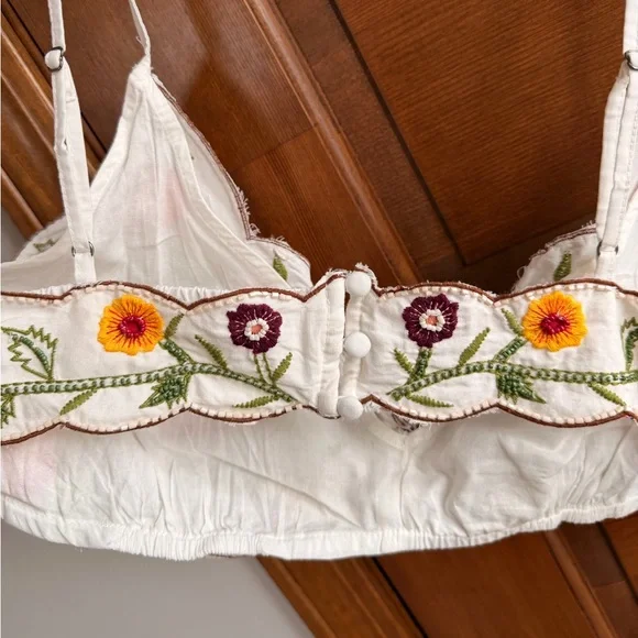 Anthropologie LyreBird Embroidered Beaded Bralette - Picture 8 of 8